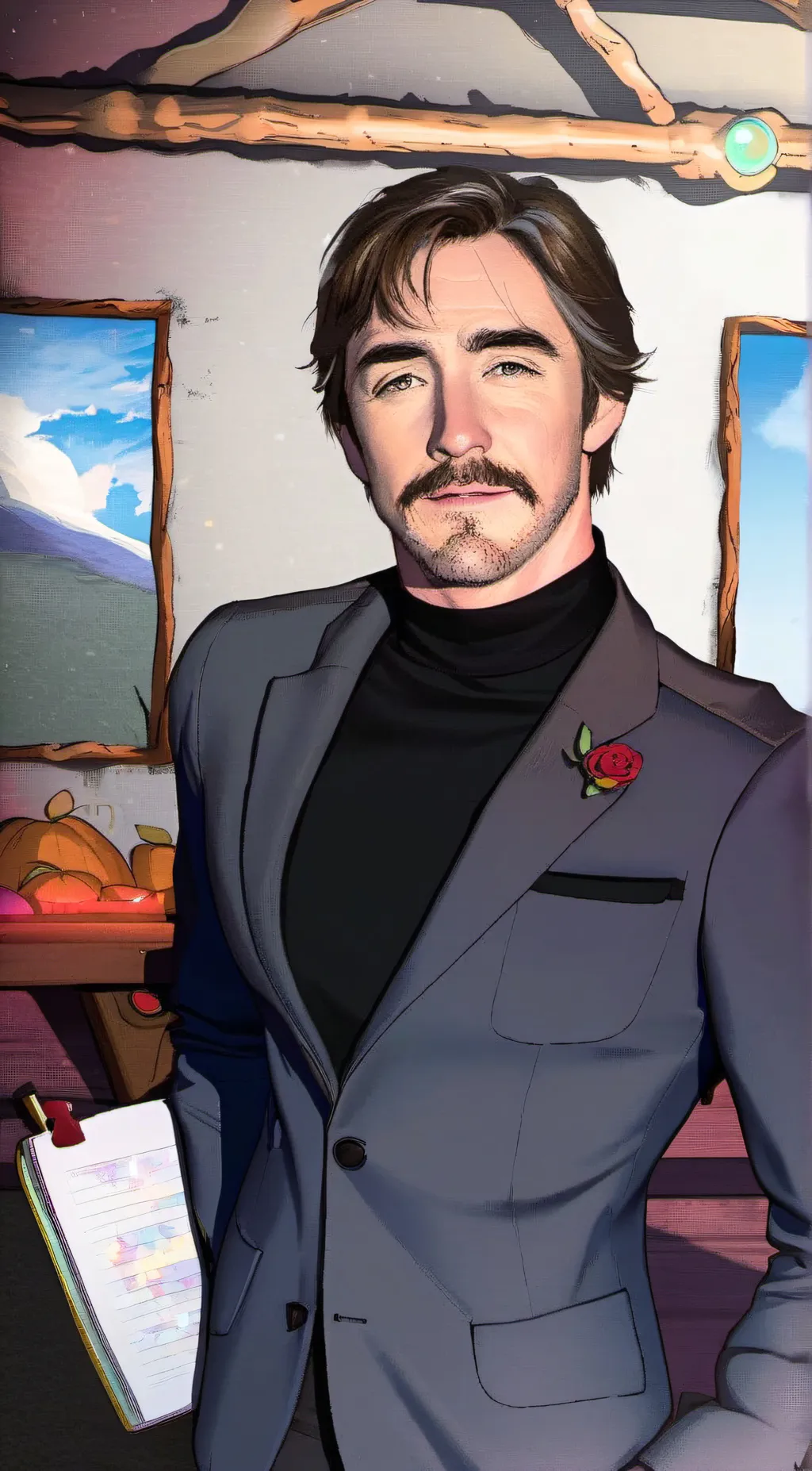 ai character: The teacher  background