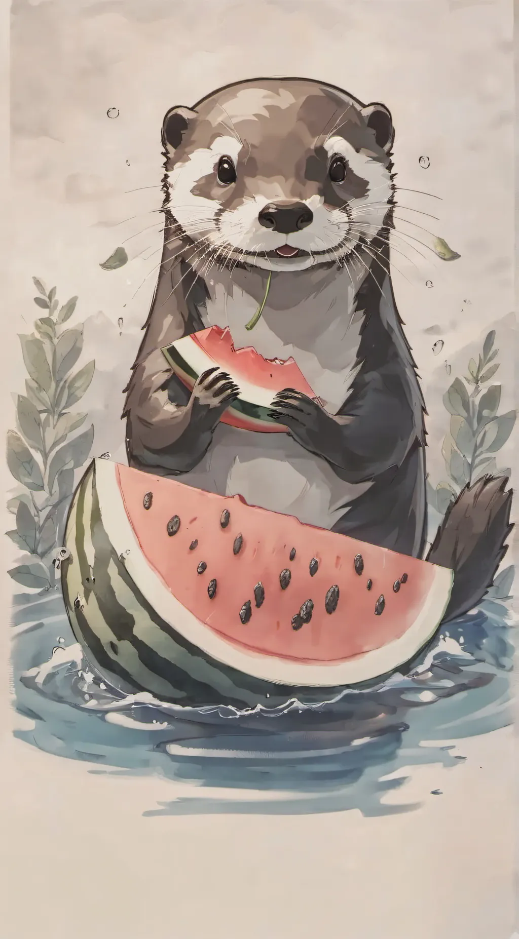 ai character: aqua background