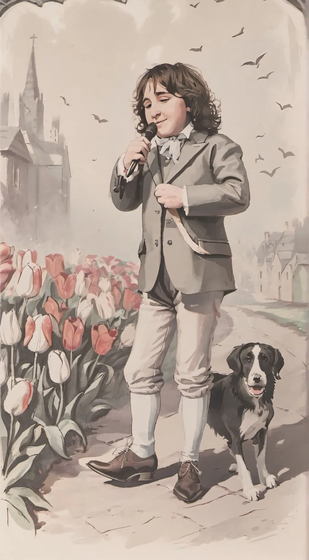 ai character: Tiny Tim  background