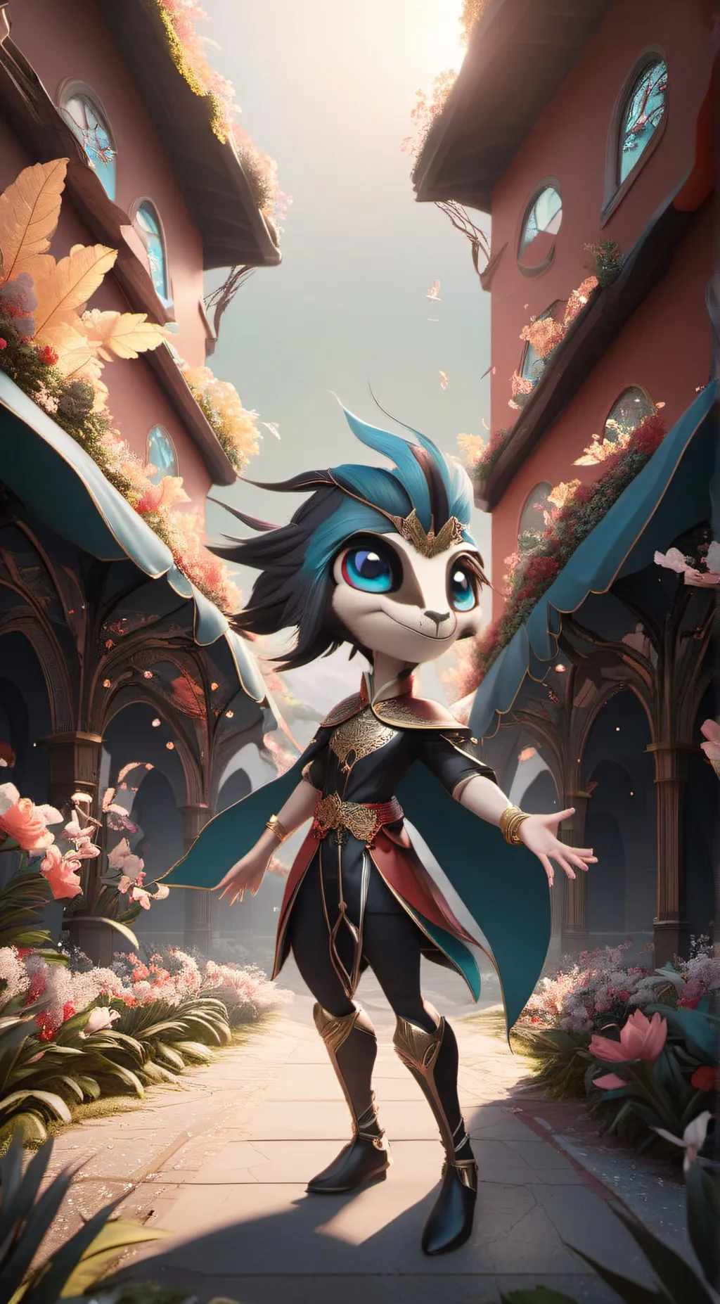 ai character: Becca sparkles  background