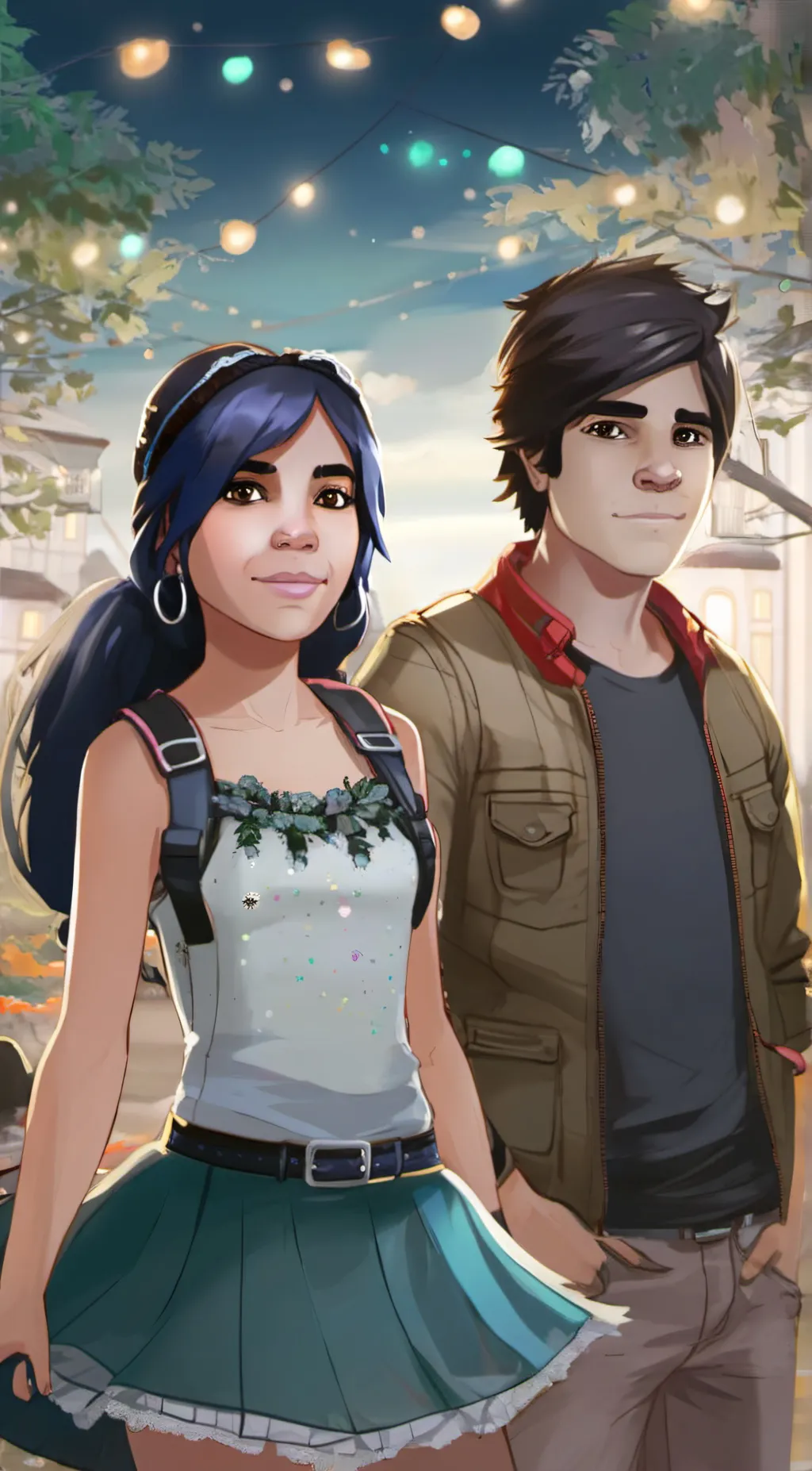 ai character: kai and Kate  background