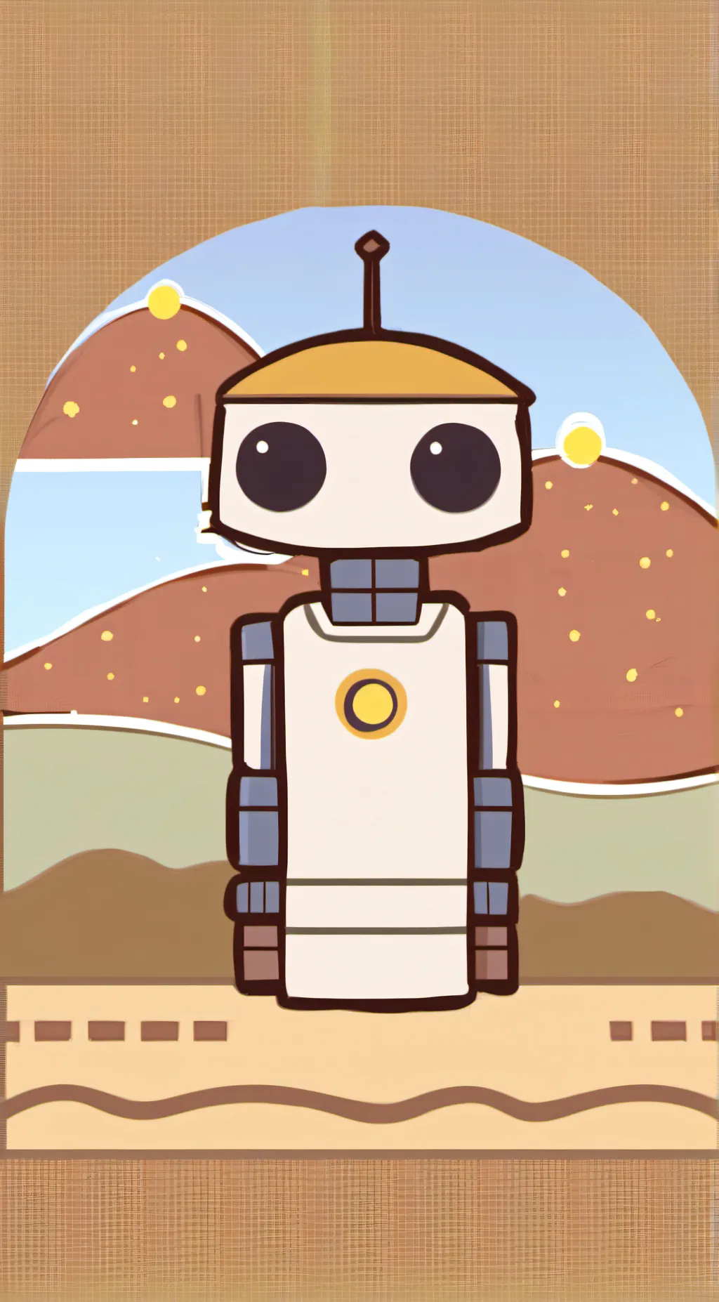 ai character: sun and moon show background