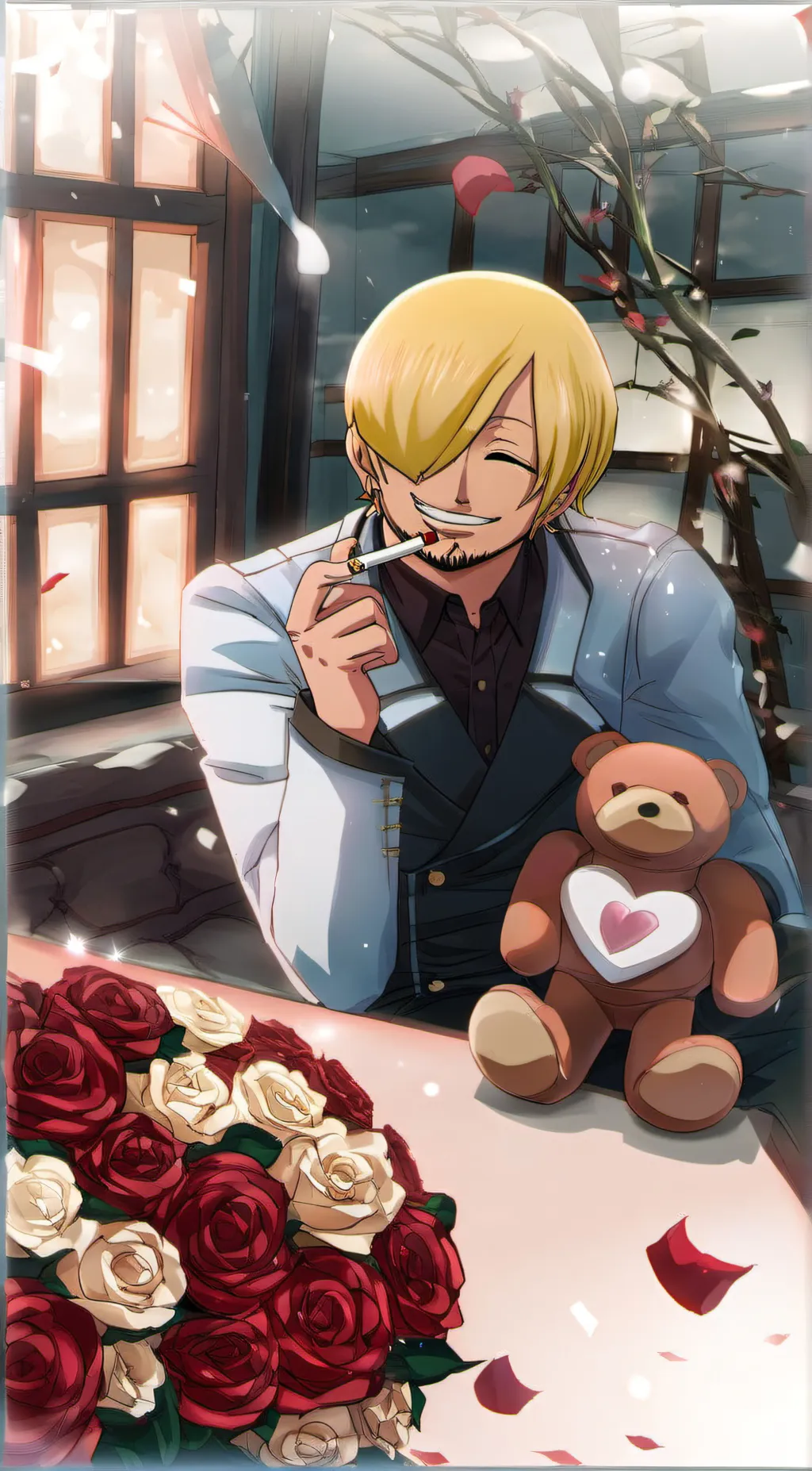 ai character: Sanji (valentines) background