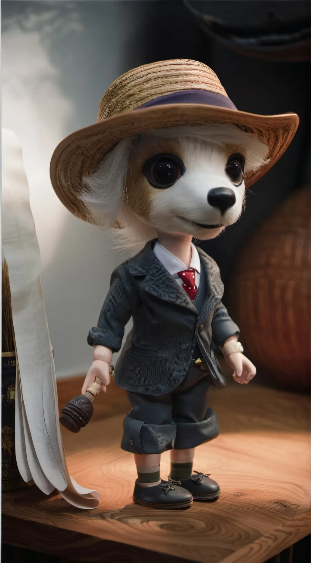 ai character: Business dog background