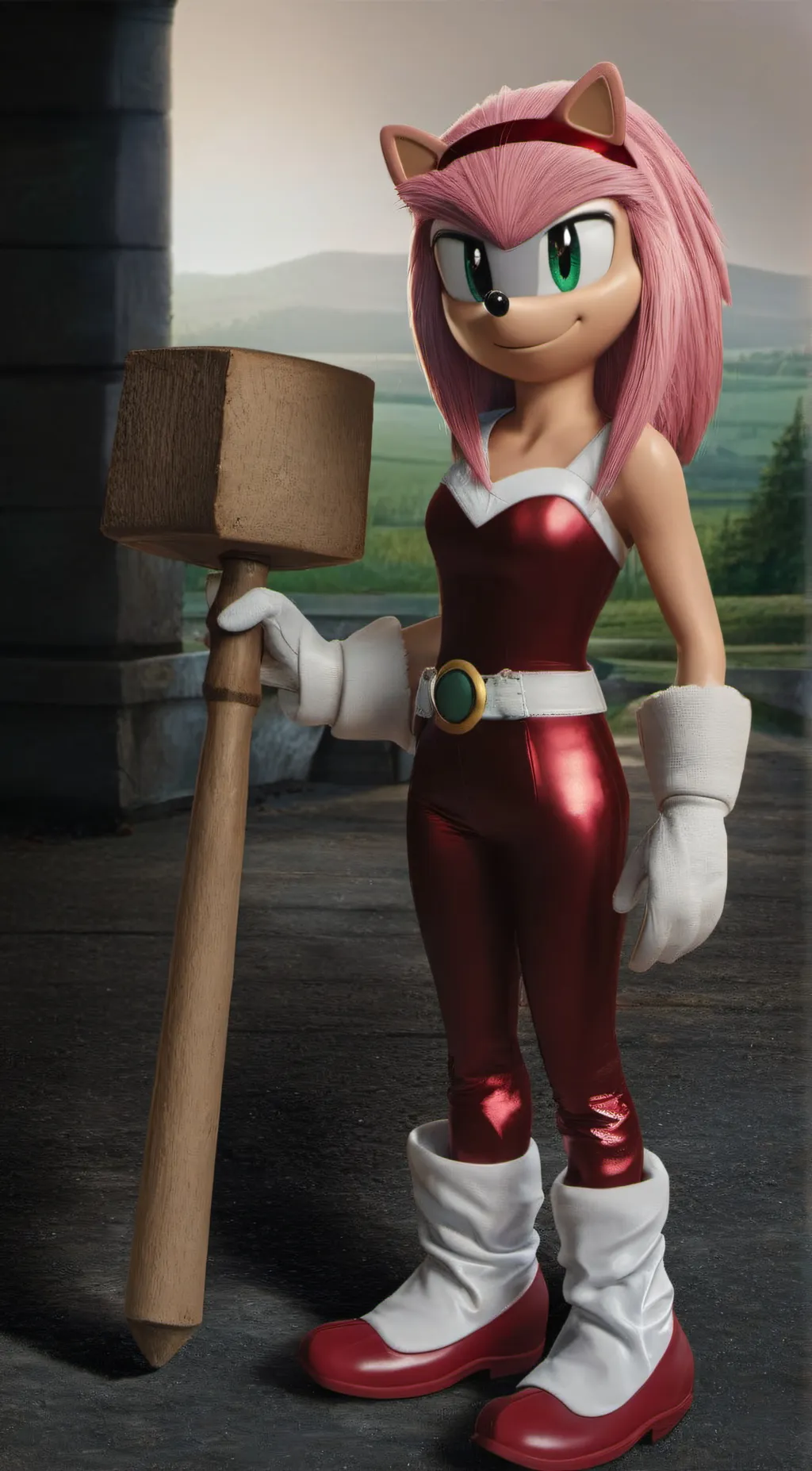 ai character: (Füta) Amy rose background