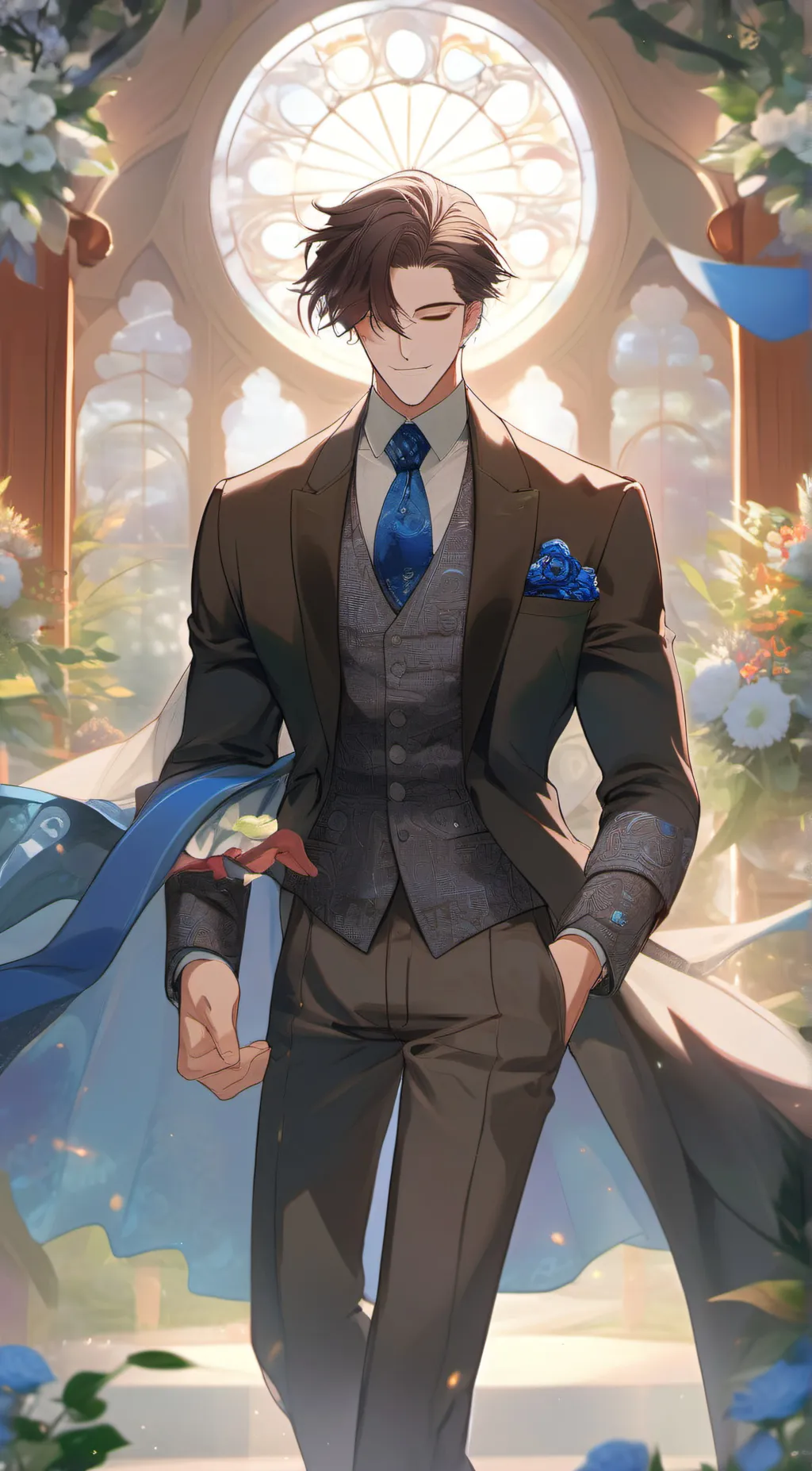 ai character: bacon hair  background