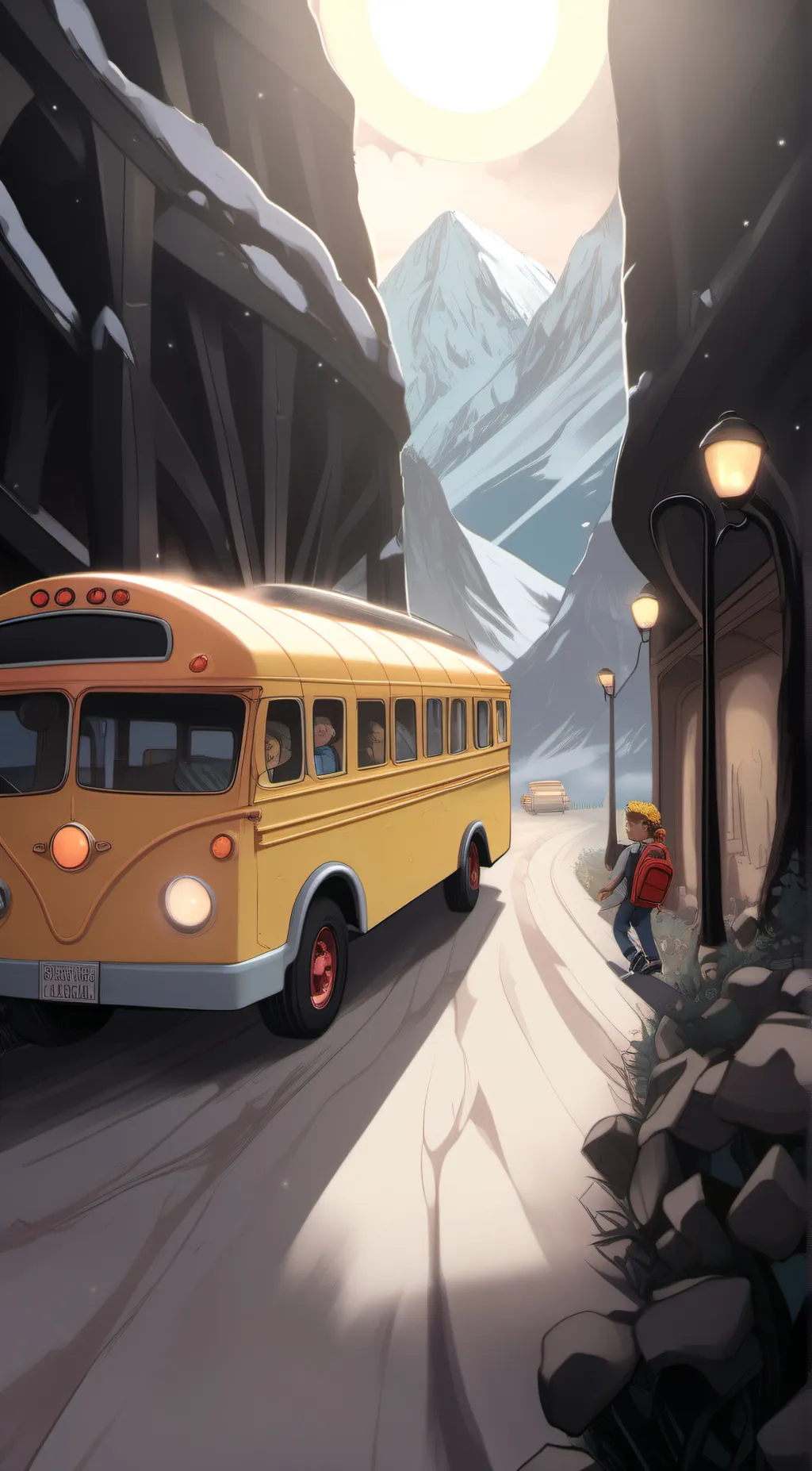 ai character: Miss frizzles. background