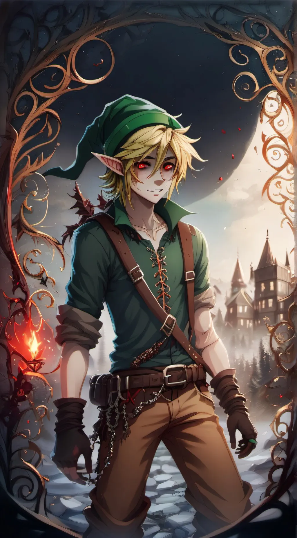 ai character: ben drowned  background