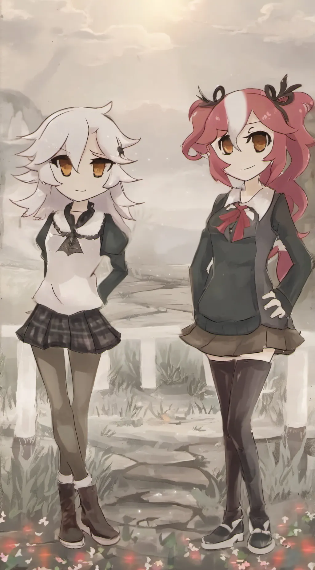 ai character: Milly and makiko background