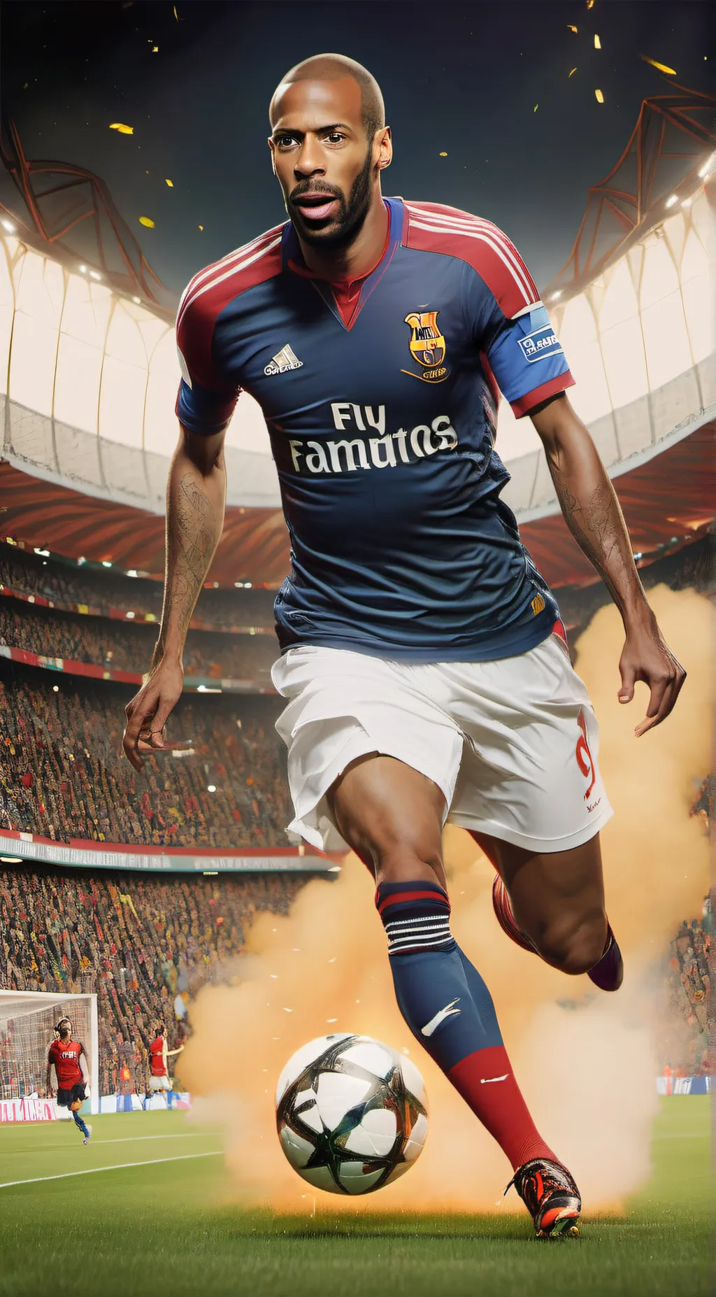 ai character: Thierry Henry  background