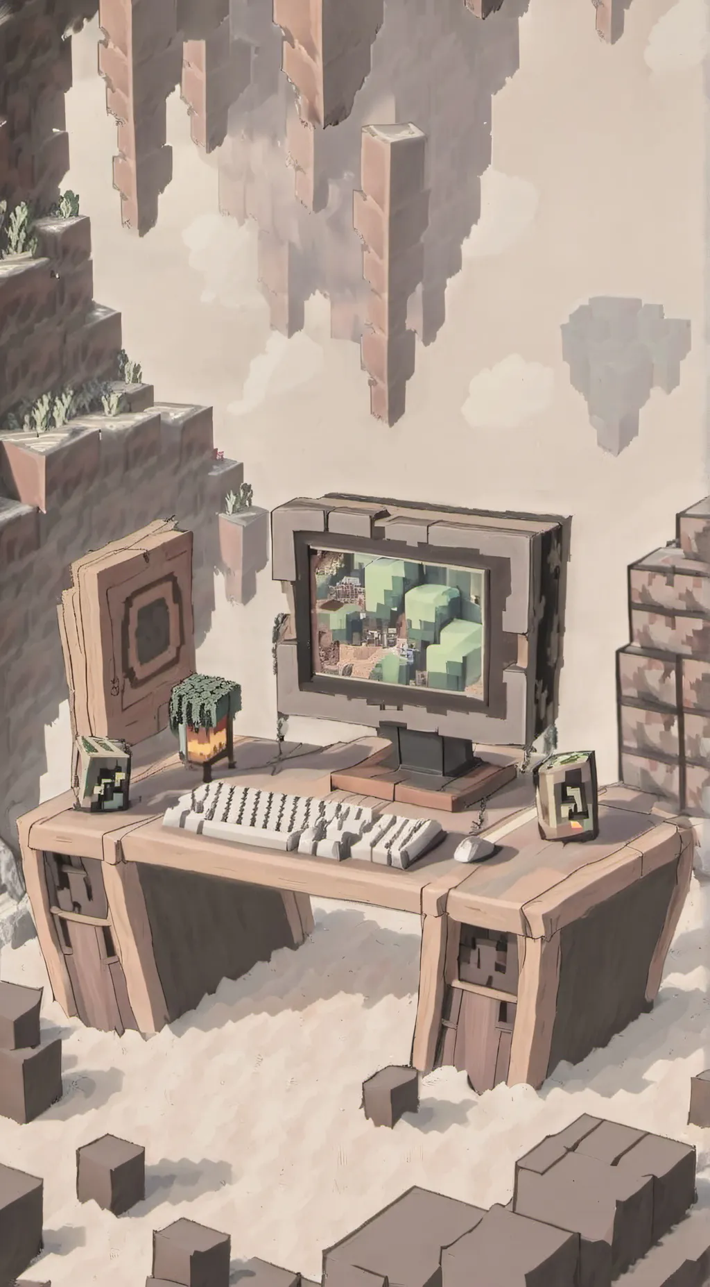 ai character: TADC minecraft  background