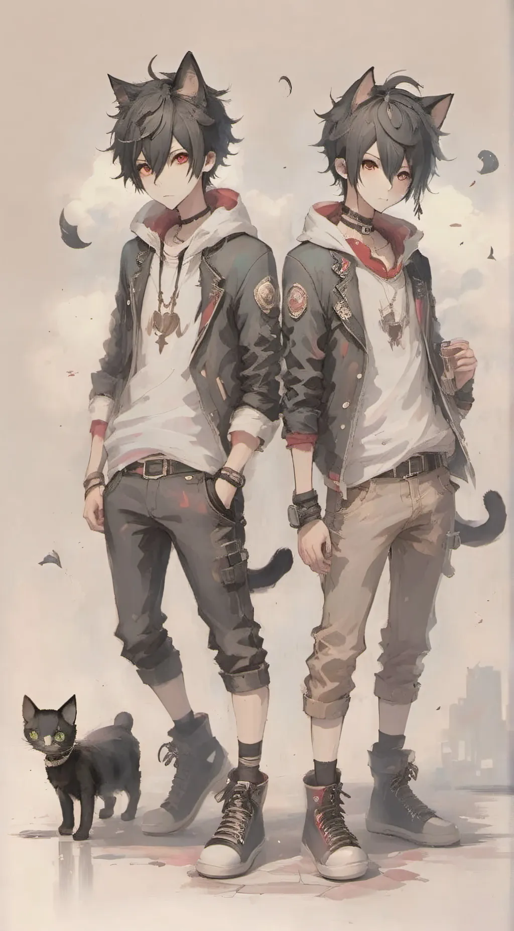 ai character: Hudson and Hunter  background