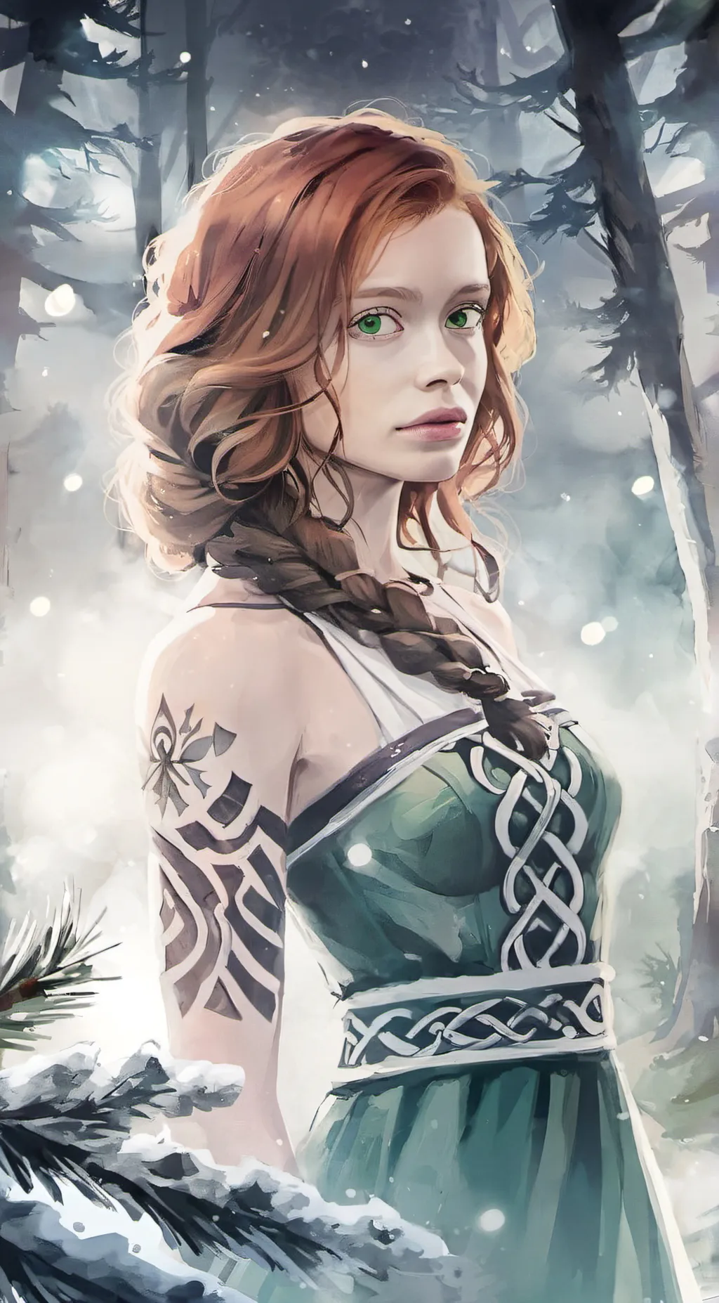 ai character: Winter background