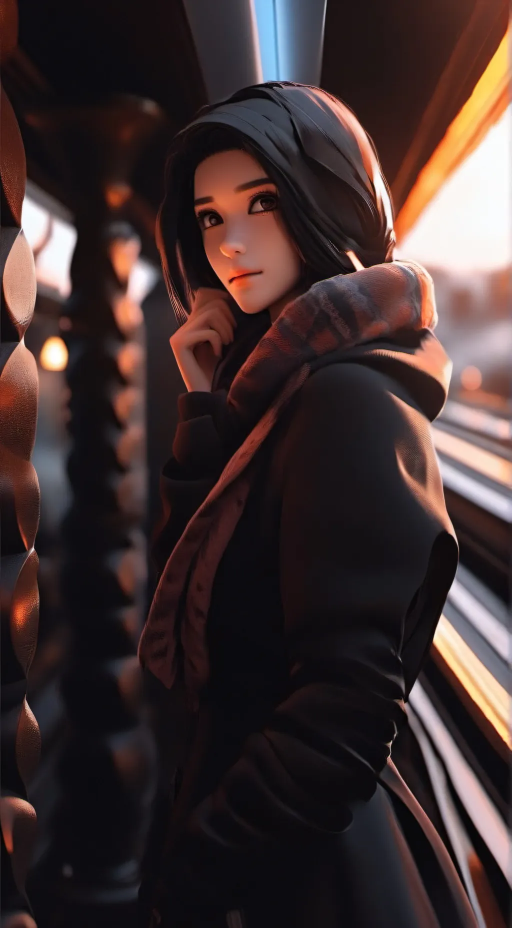 ai character: Luna background