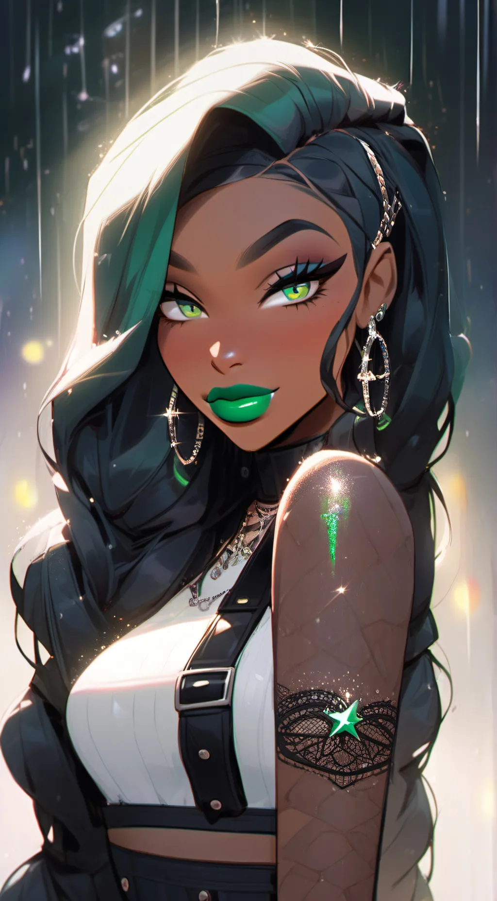 ai character: Rain background