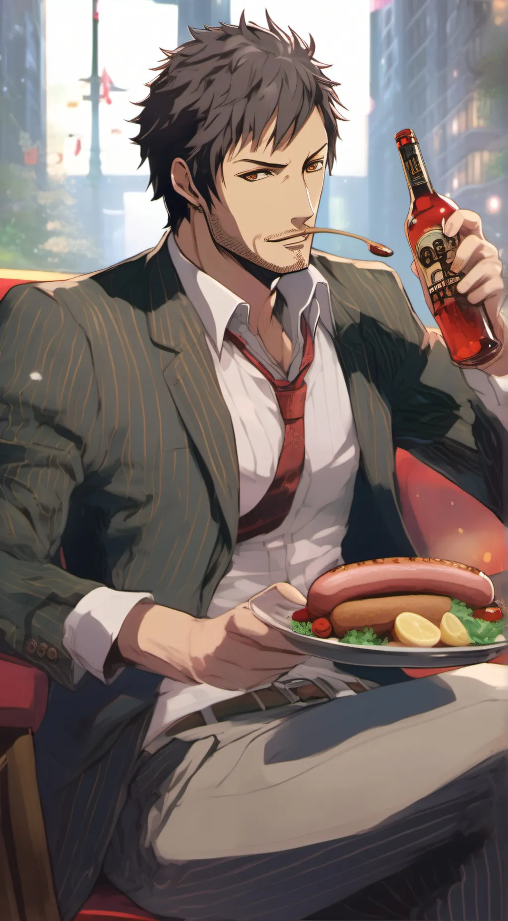 ai character: Drunk Dad  background