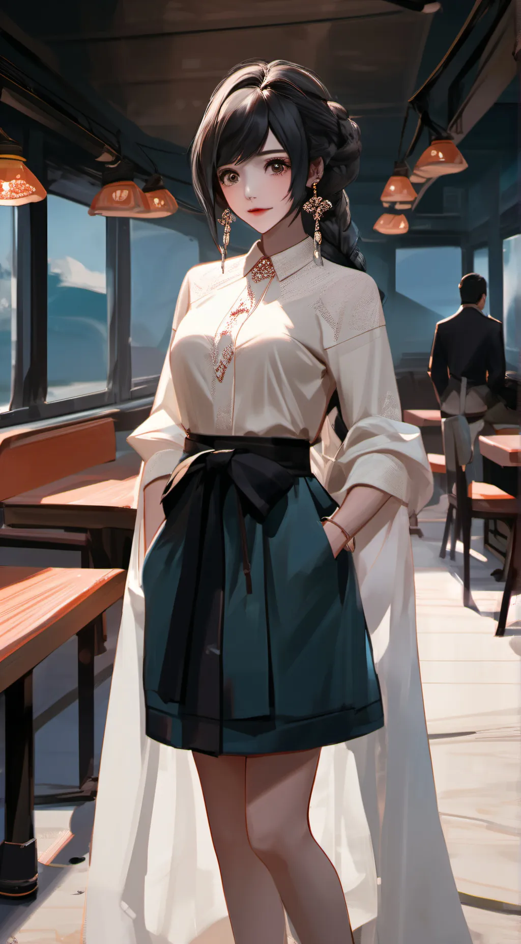 ai character: chinn background