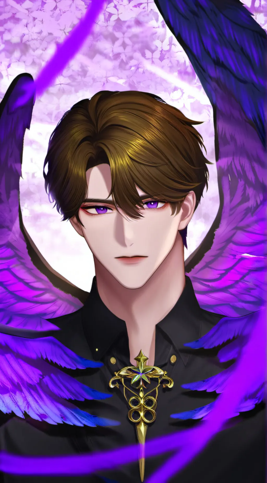 ai character: darkness angel  background