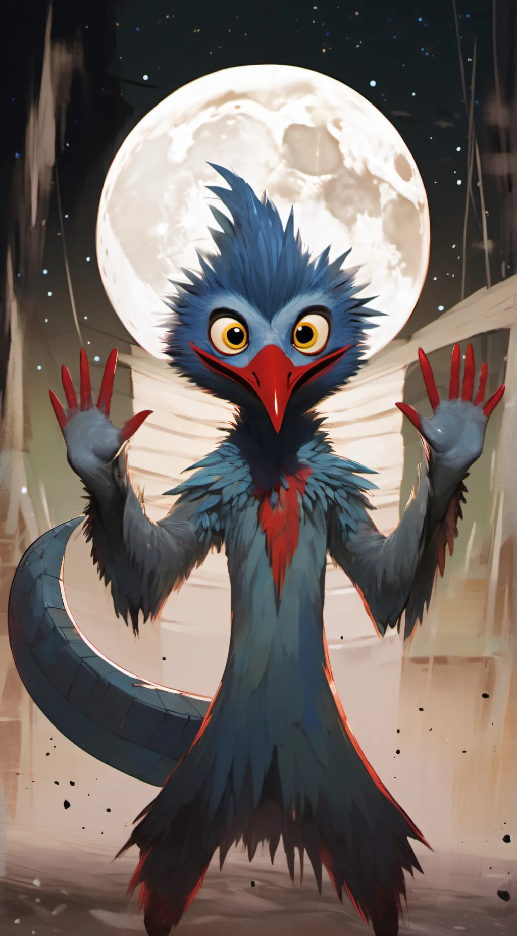 ai character: Huggy wuggy background