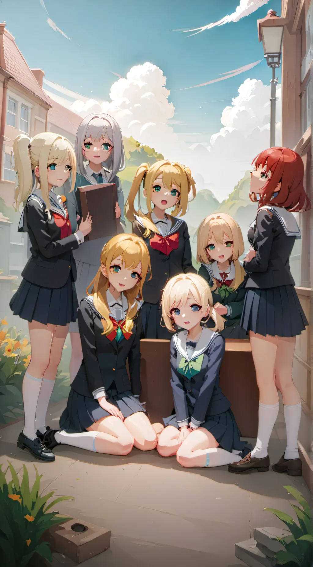 ai character: 7 girls background