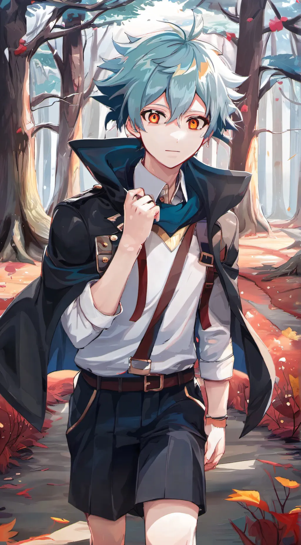 ai character: Minecraft x MHA background