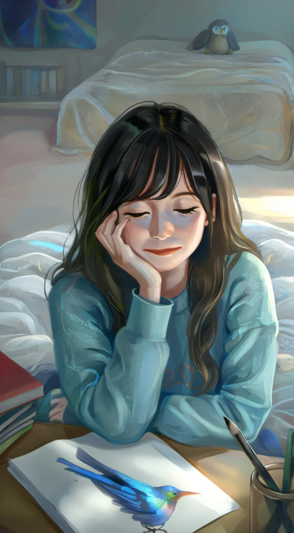 ai character: Ella background