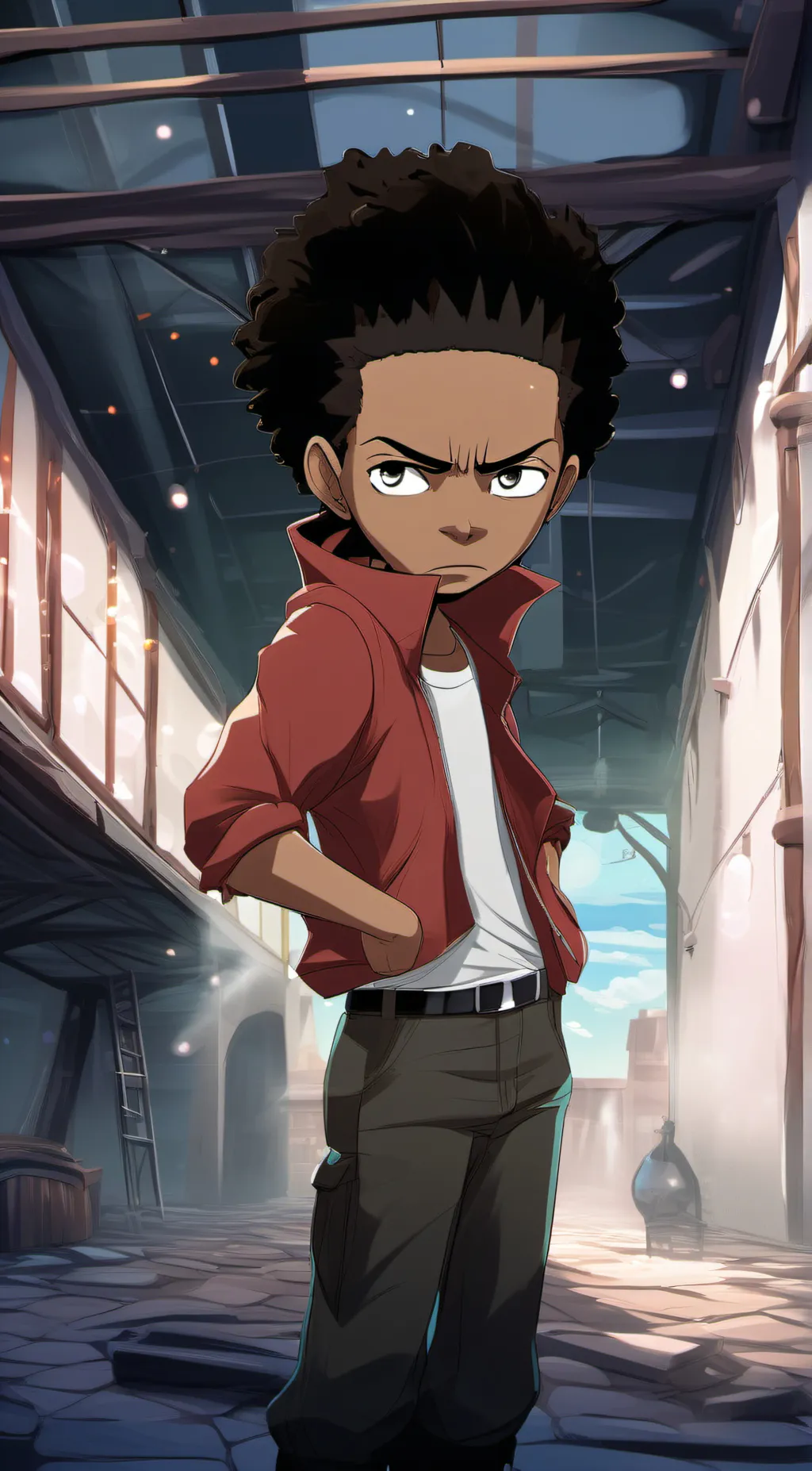 ai character: Huey  background