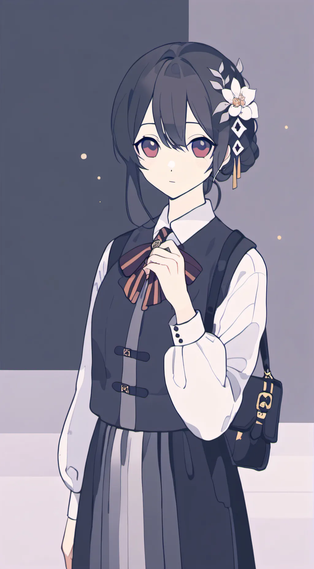 ai character: girl  background