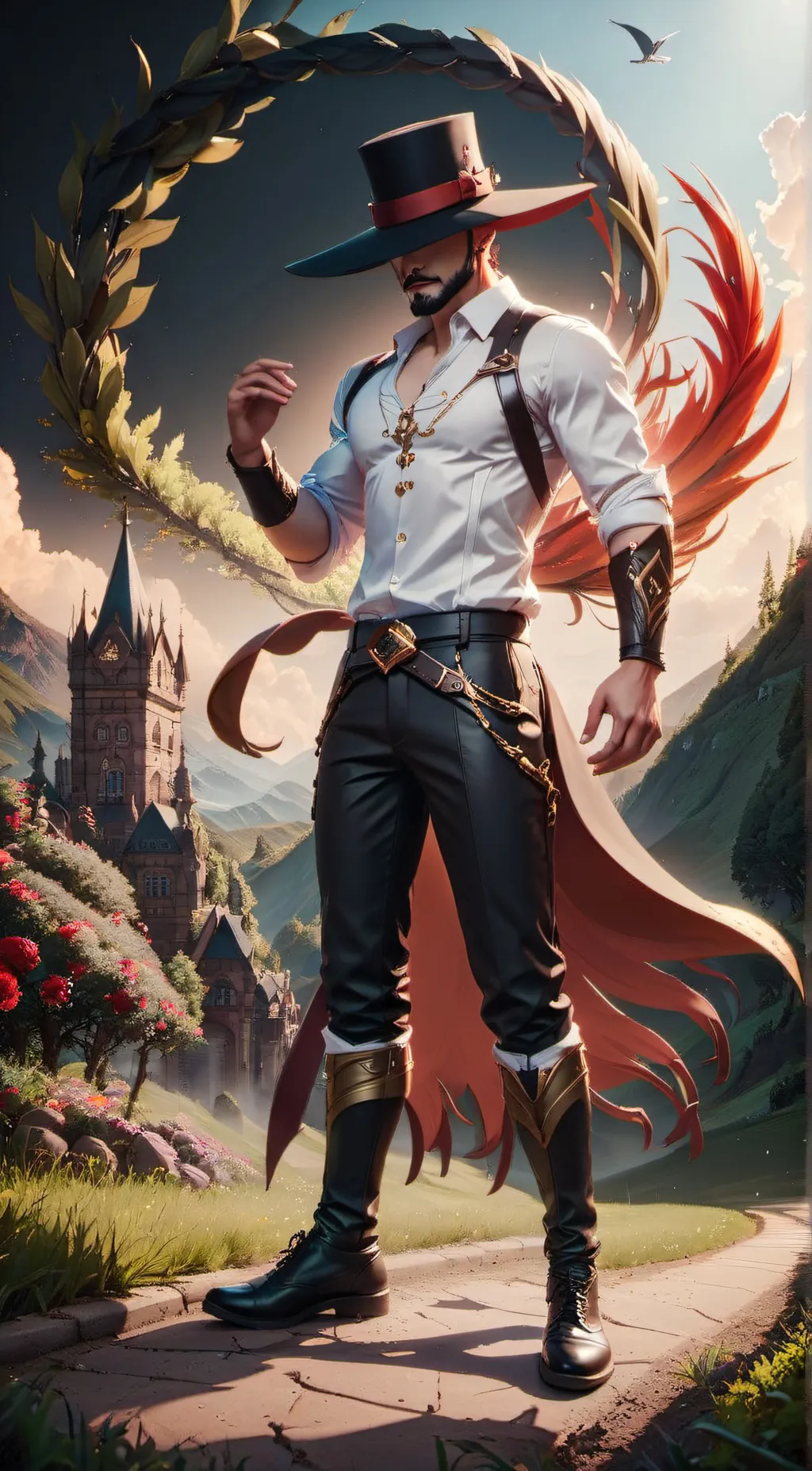 ai character: Wiry background