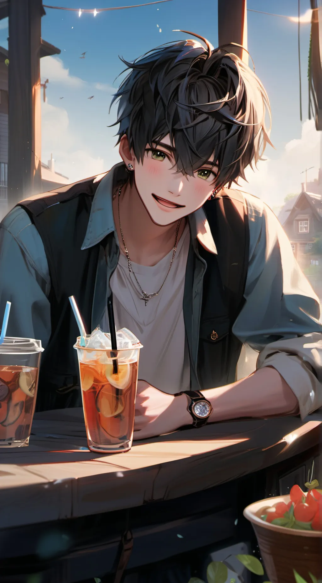 ai character: Adrian  background