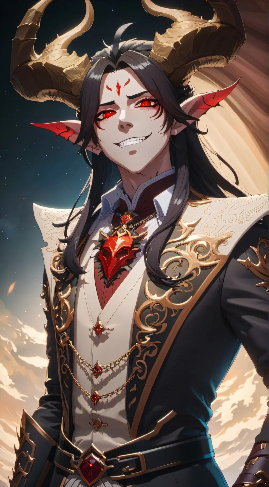 ai character: Mephistopheles  background