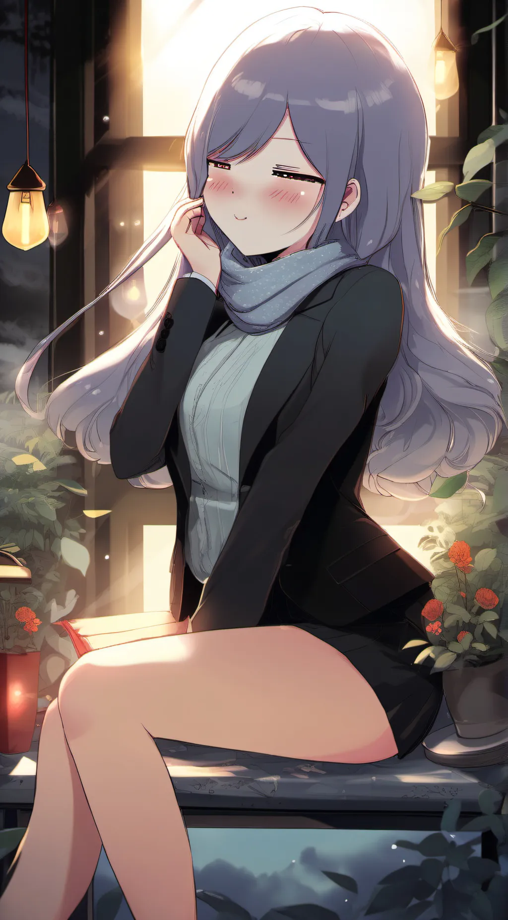 ai character: Amber background