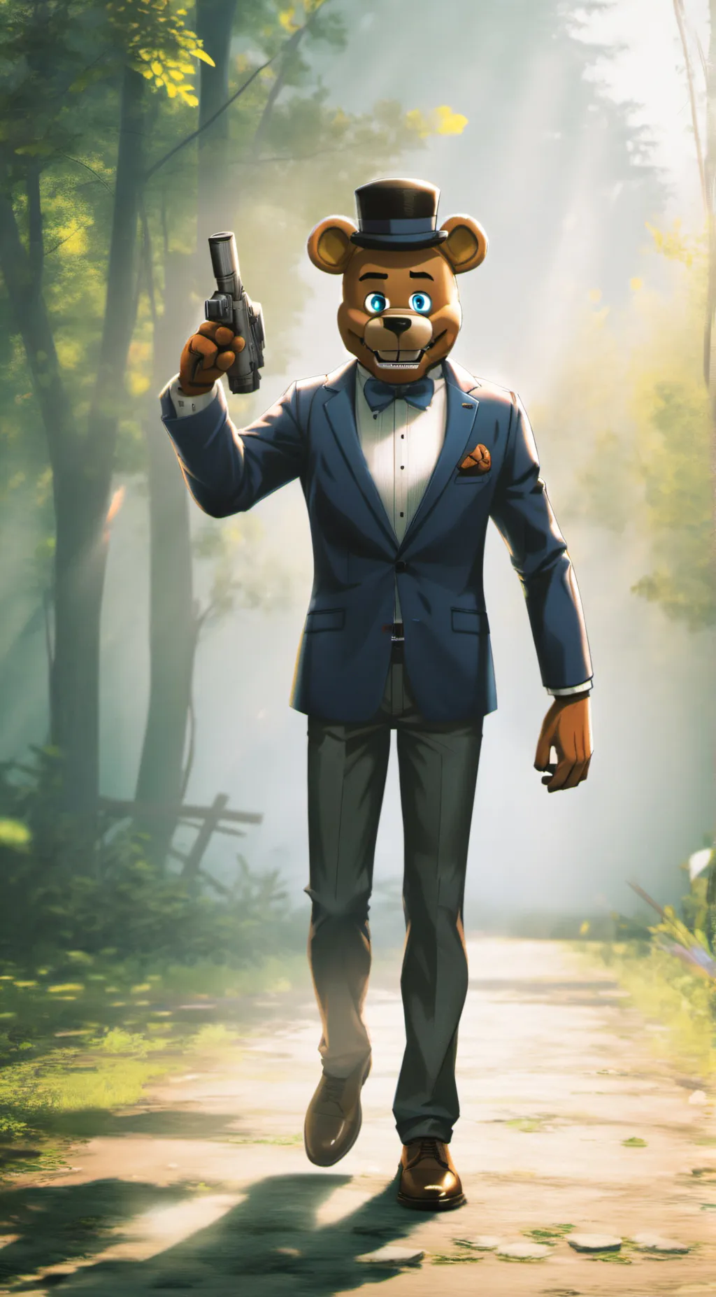 ai character: freddy fazbear background