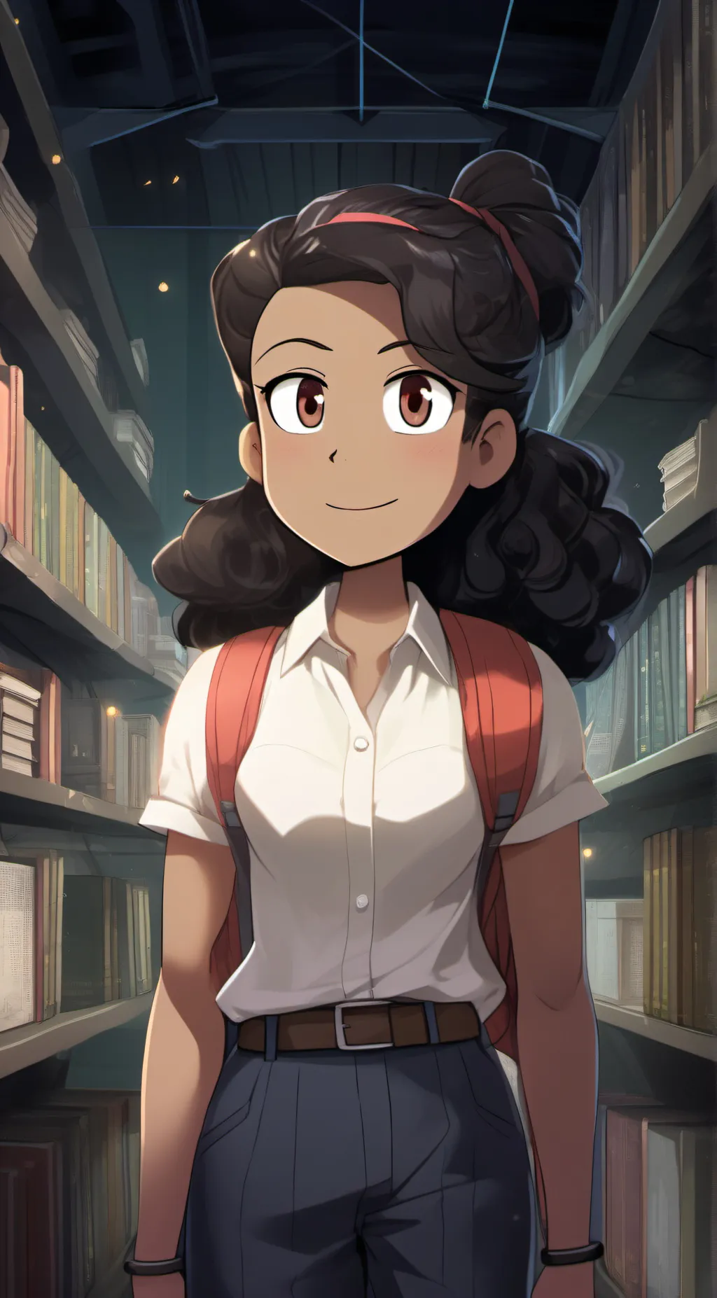 ai character: Frida from hilda background