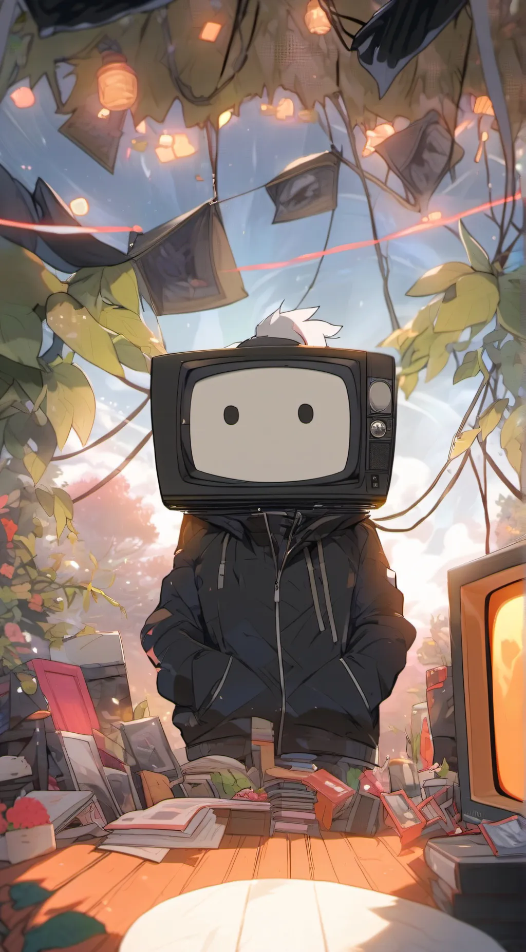 ai character: tvwoman  background