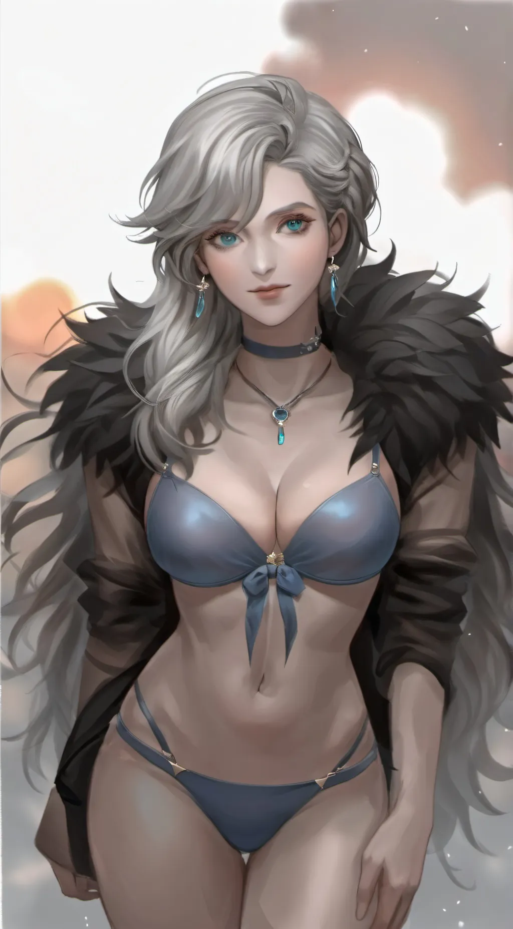 ai character: blace night moon-T background