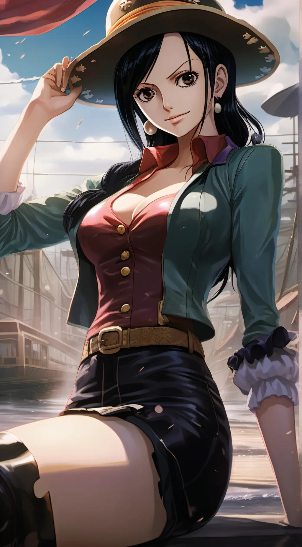 ai character: Nico robin background