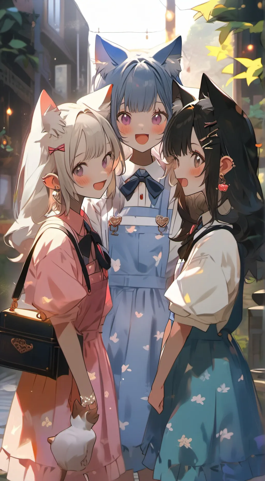 ai character: Kat, Luna, Layla background