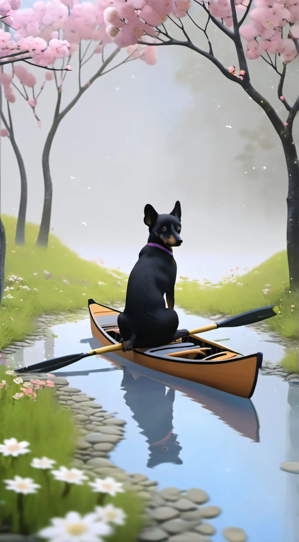 ai character: moon dog  background