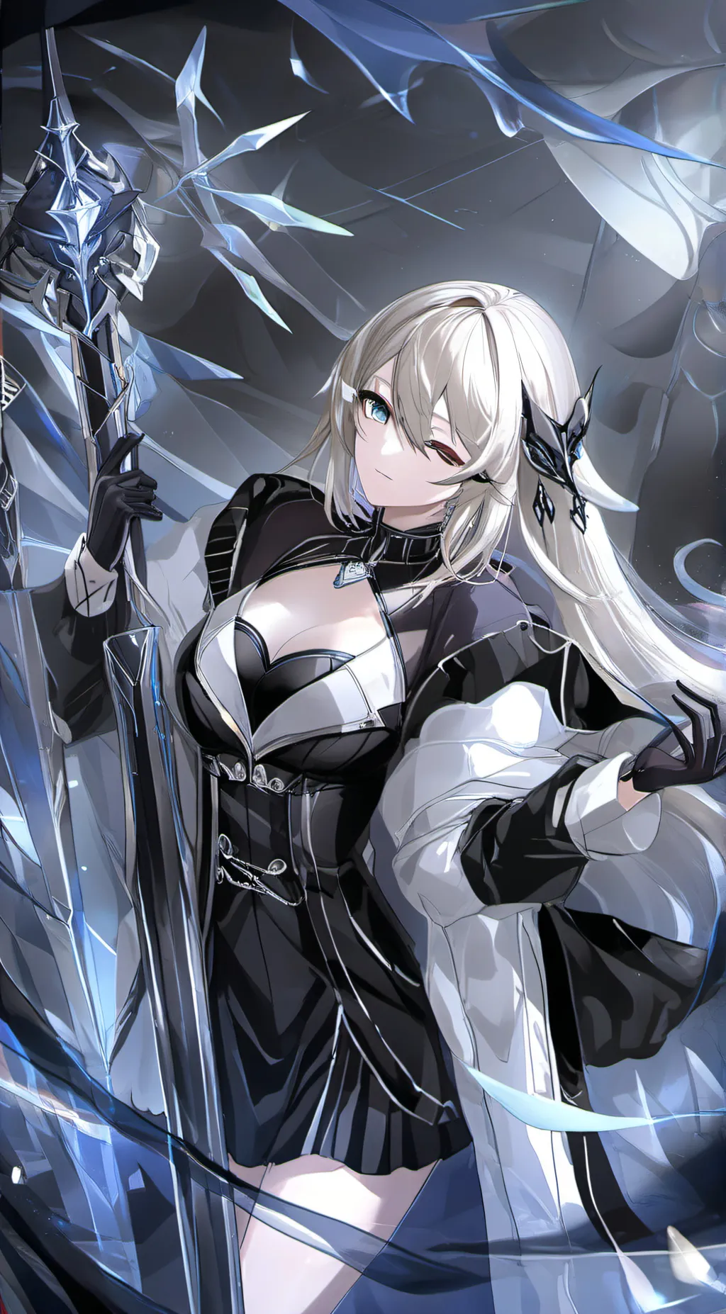 ai character: Violet background