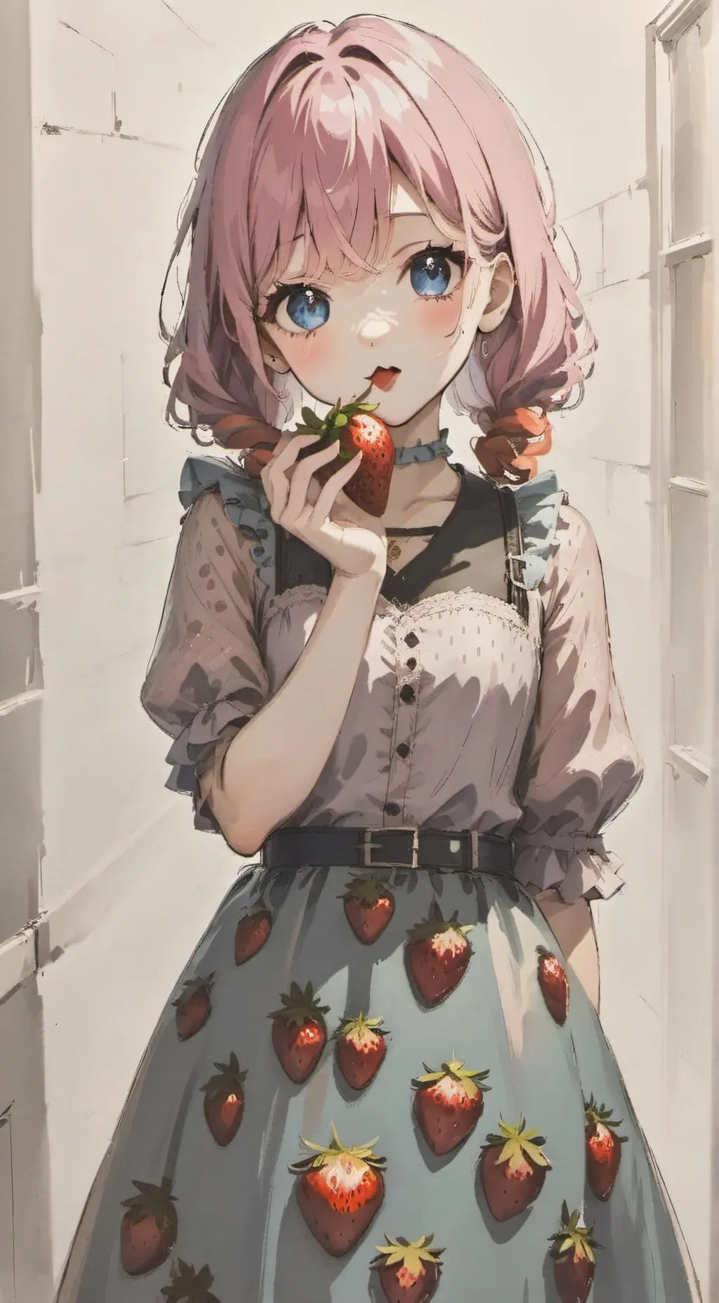 ai character: "Strawberry" background