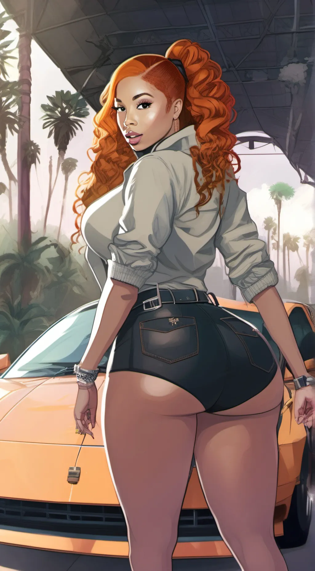 ai character: Ice spice  background