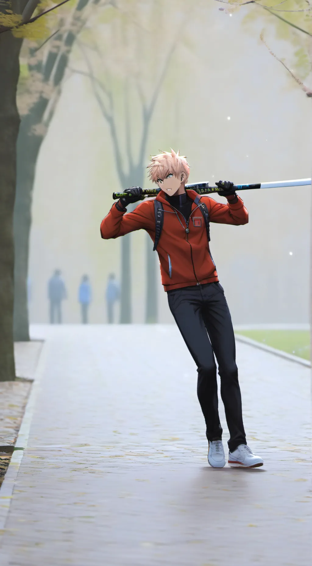 ai character: 💥🧡Bakugo🧡💥 background