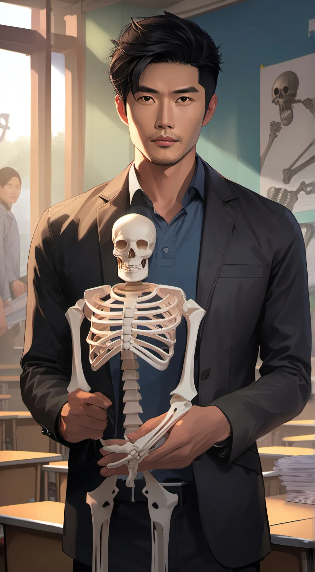 ai character: Mr Johnson  background