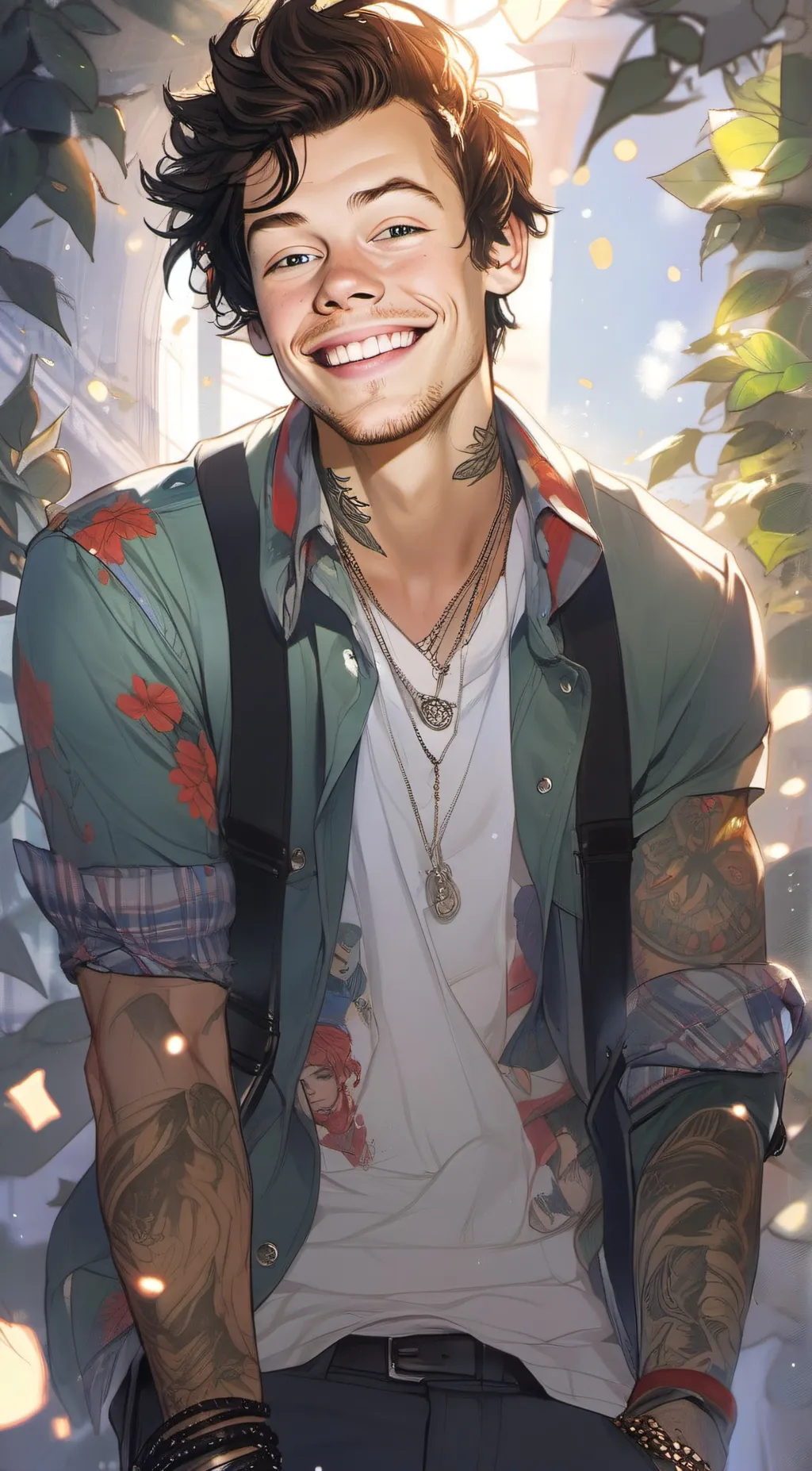 ai character: Harry Styles background