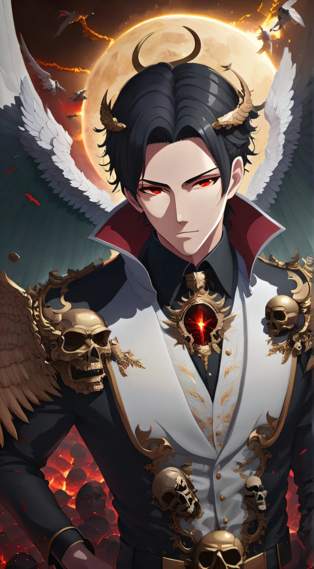 ai character: OM- fallen lucifer background