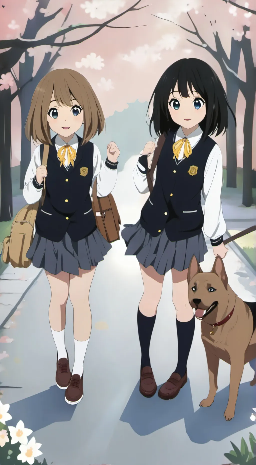 ai character: Mya and Lily background