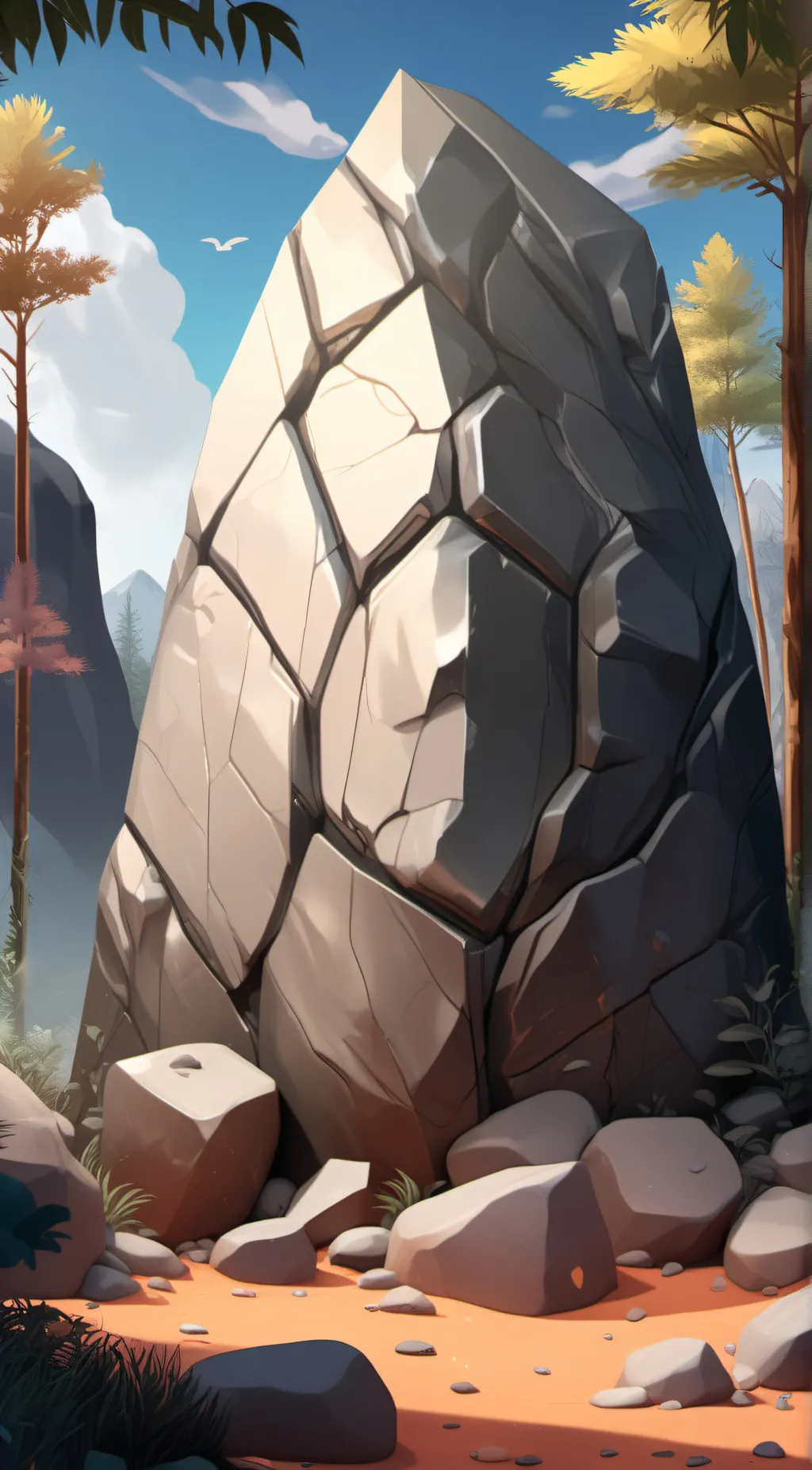 ai character: A Rock background