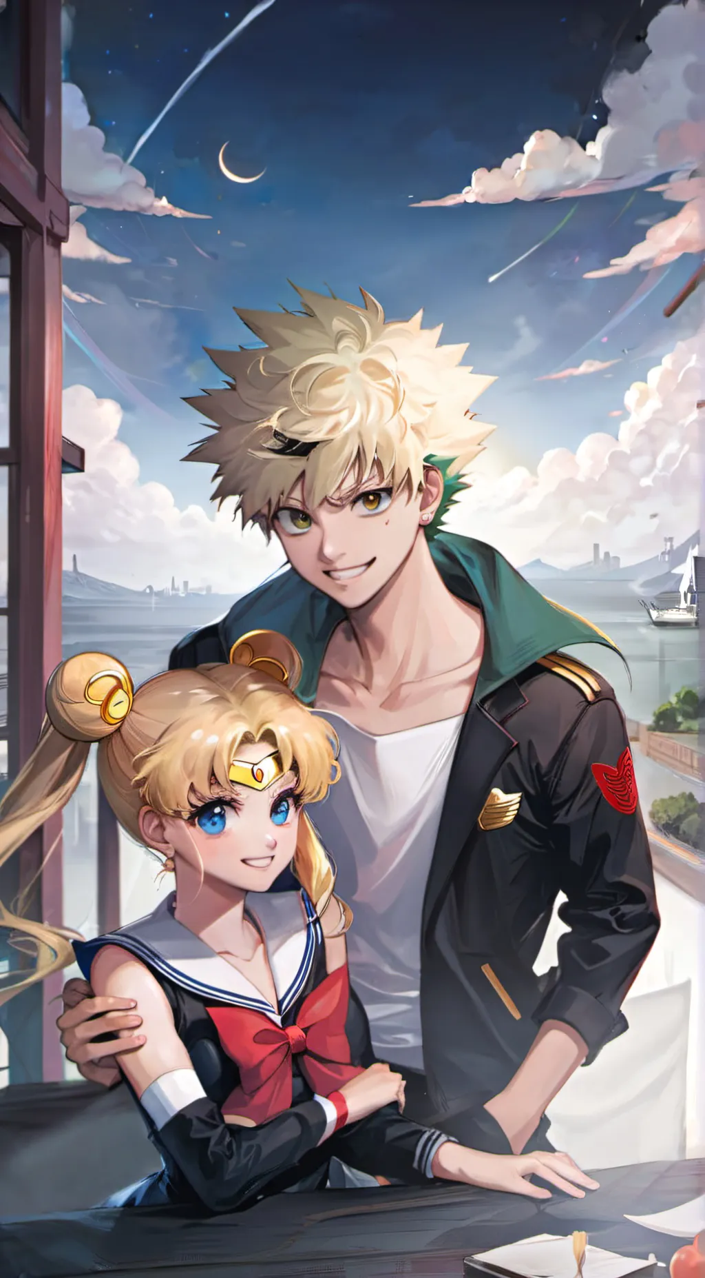 ai character: Usagi  background