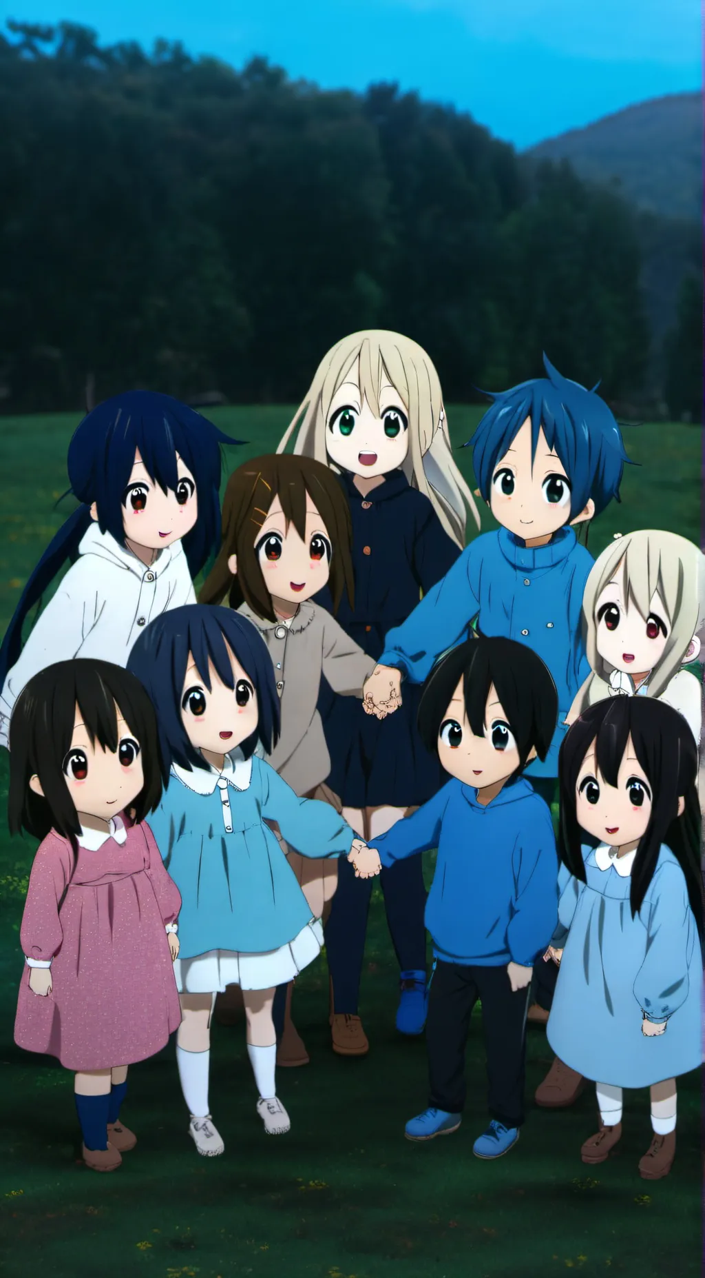 ai character: Ur 9 kids background